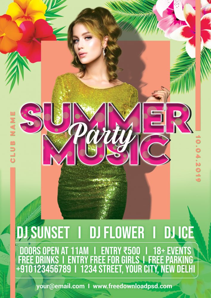 Summer Music Party, Music Party, Summer Party, Party, Summer, Music, Model, Women, Flowers, Plants, Enjoyment, Greenery