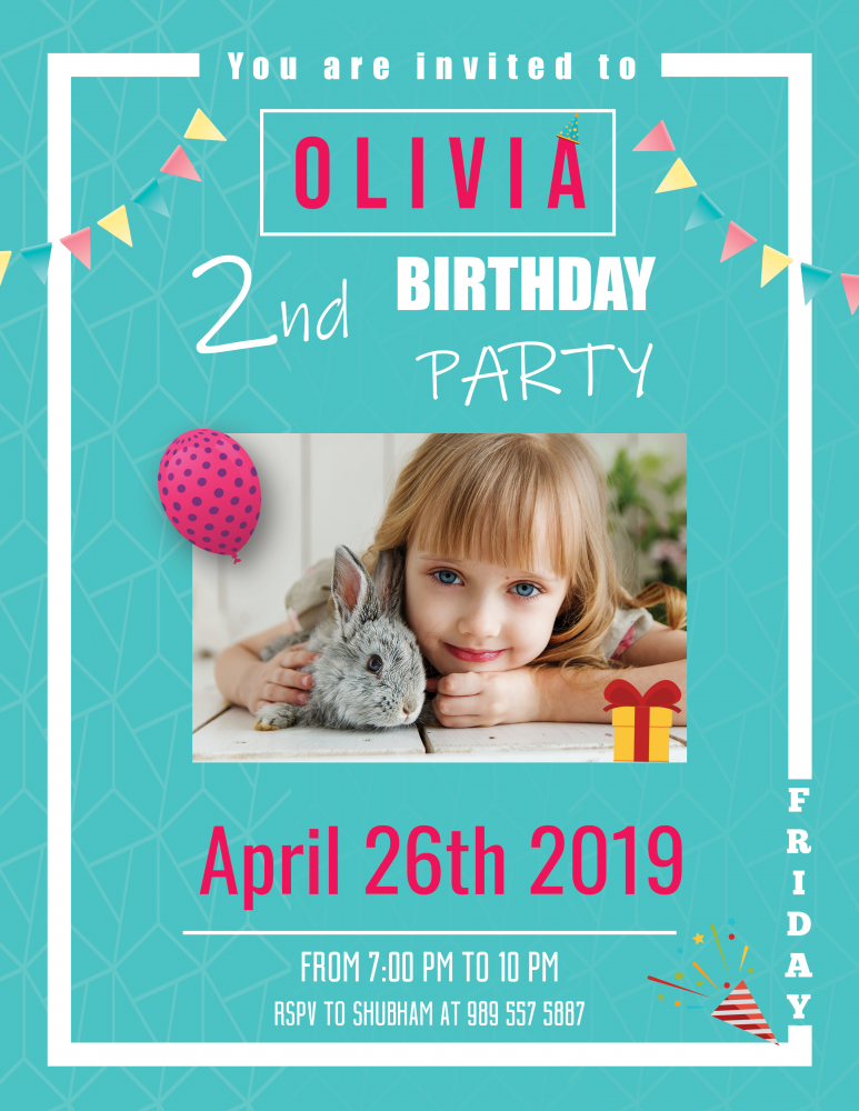 Birthday Invitation Party Flyer,, Birthday invitation flyer, Birthday Party, Party, Birthday Celebration, 