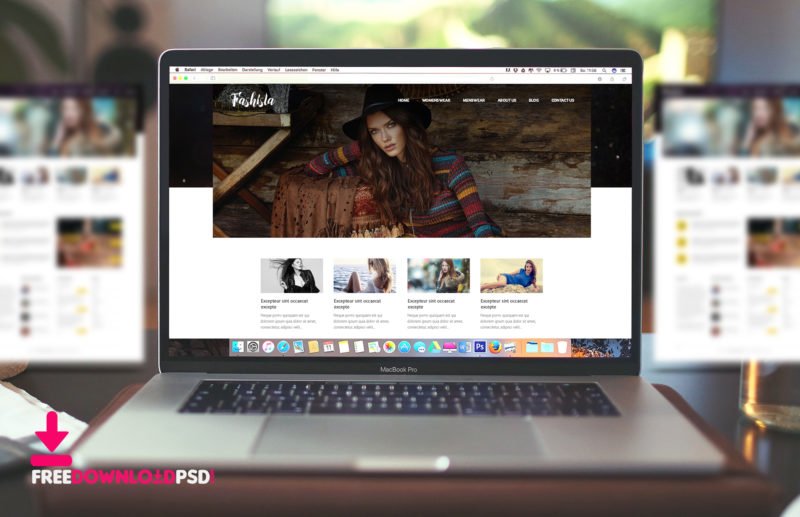 Best free premium fashion website UI PSD