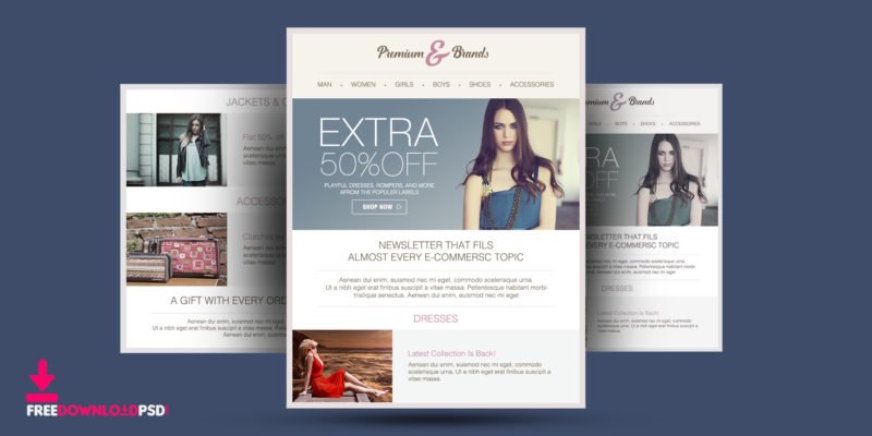 Multipurpose Retail Fashion Templates Newsletter