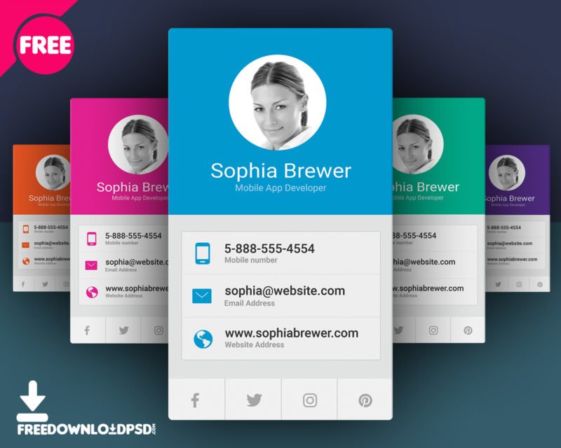 5 Free App Developer Business Cards | FreedownloadPSD.com