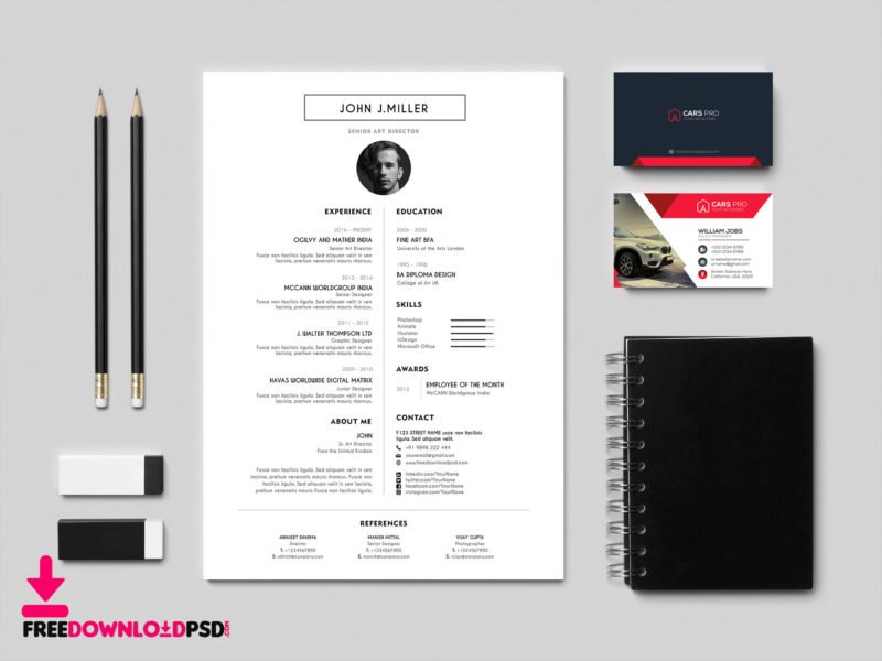 Best Free ResumeCV Template cover 1 800x600