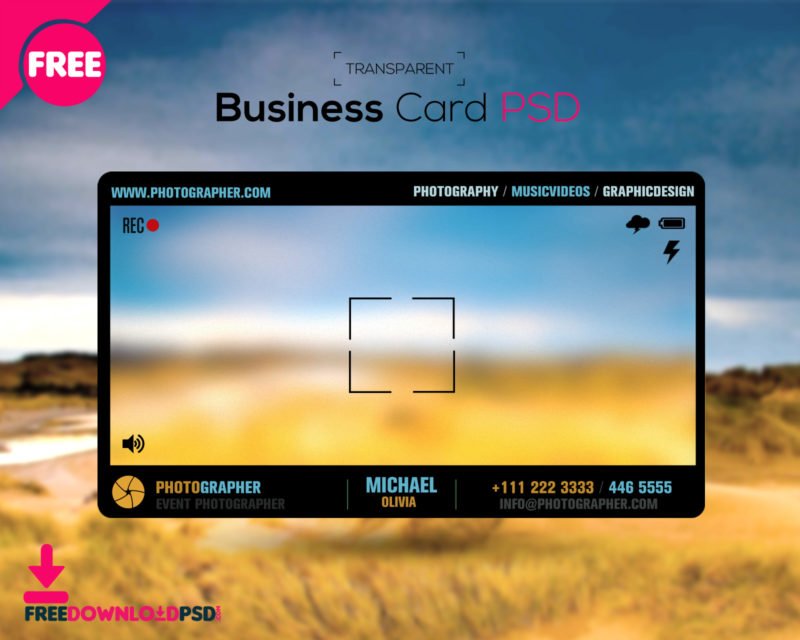 Download Photographer Transparent Business Card Freedownloadpsd Com