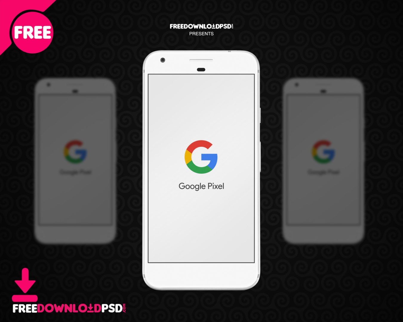 [Download]Google pixel mockup free psd