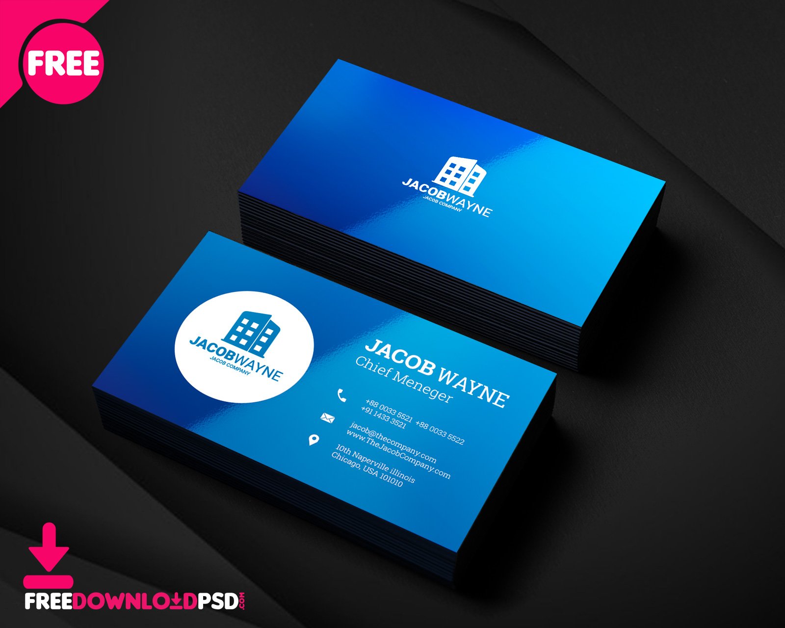 Real Estate Business Card PSD  FreedownloadPSD.com Regarding Business Card Template Photoshop Cs6