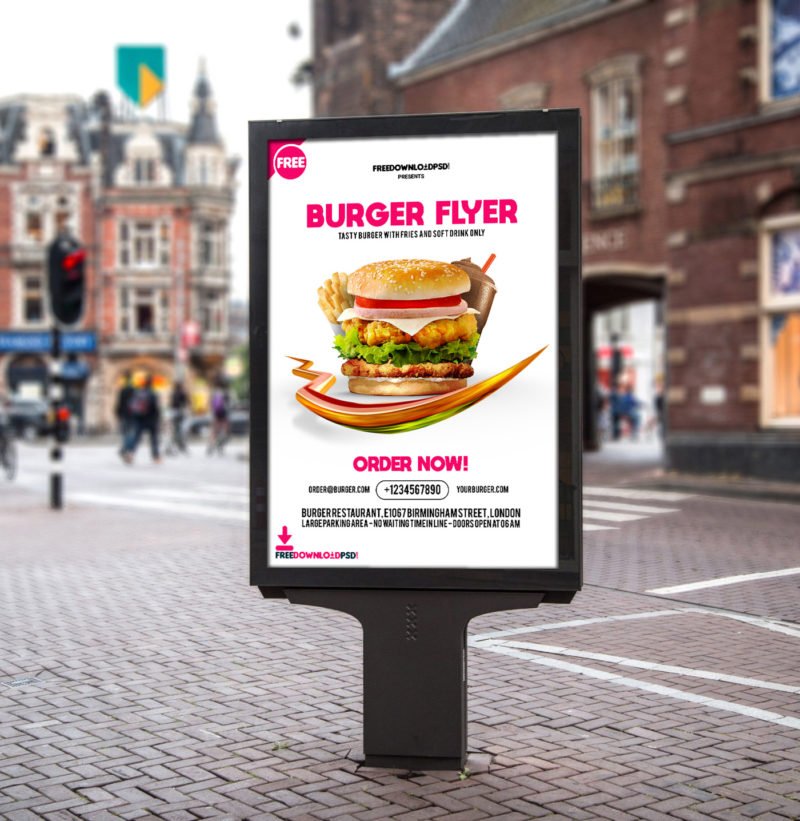 Download Burger Flyer Free PSD | FreedownloadPSD.com