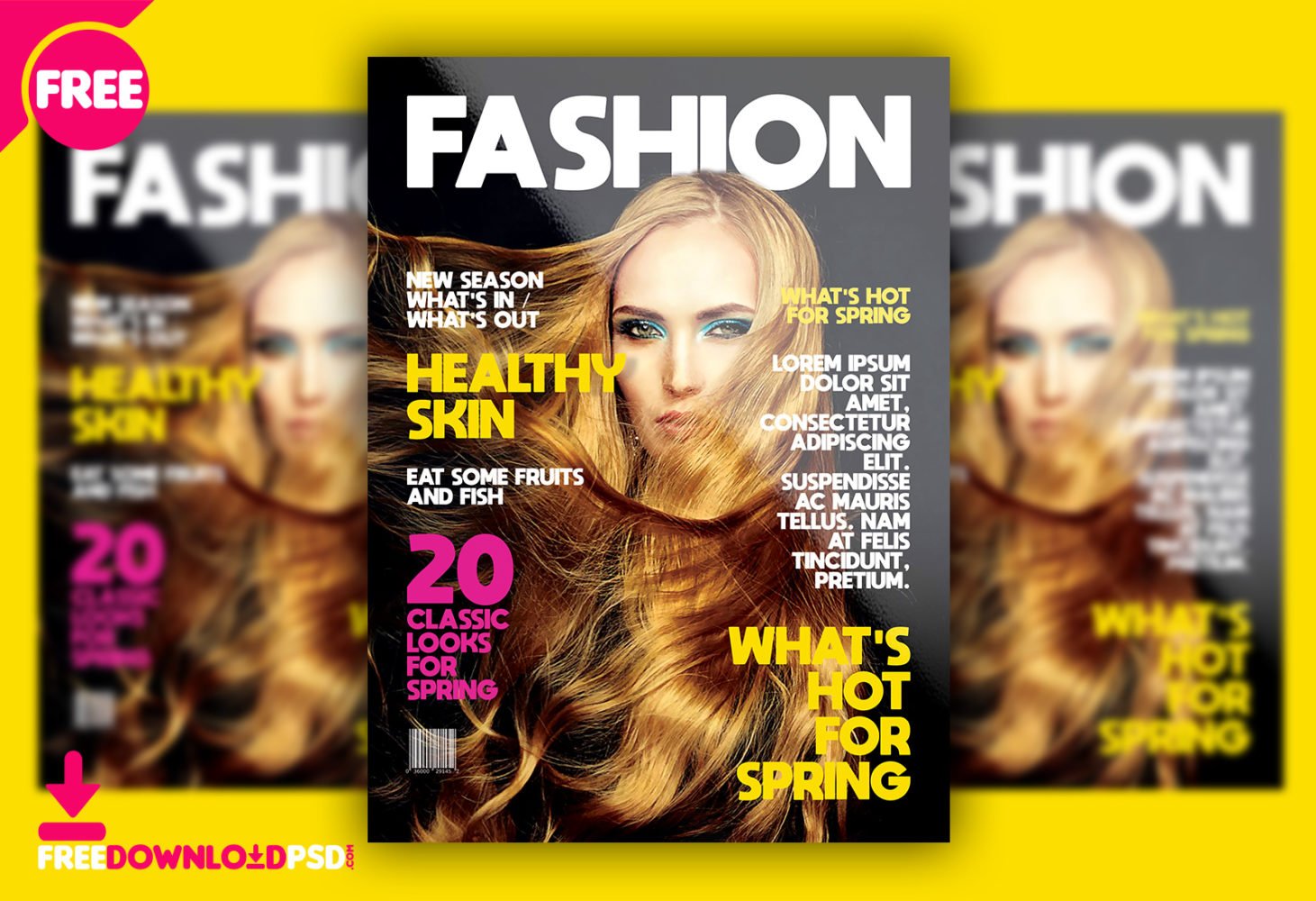  Free Download Magazine Template PSD FreedownloadPSD