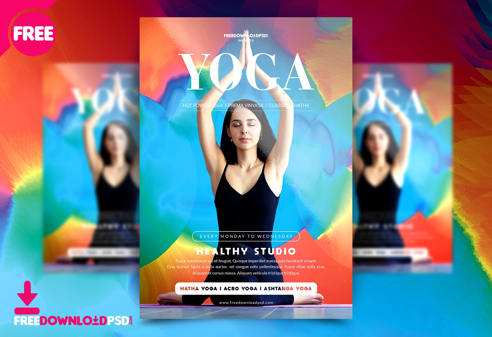 Free Download] Yoga Flyer Free PSD