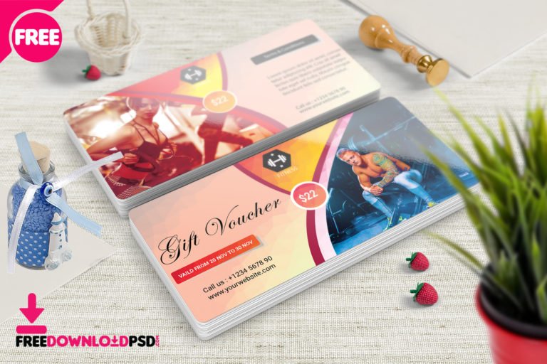 Gym Gift Voucher PSD Template FreedownloadPSD gym-gift-voucher-psd-template-freedownloadpsd