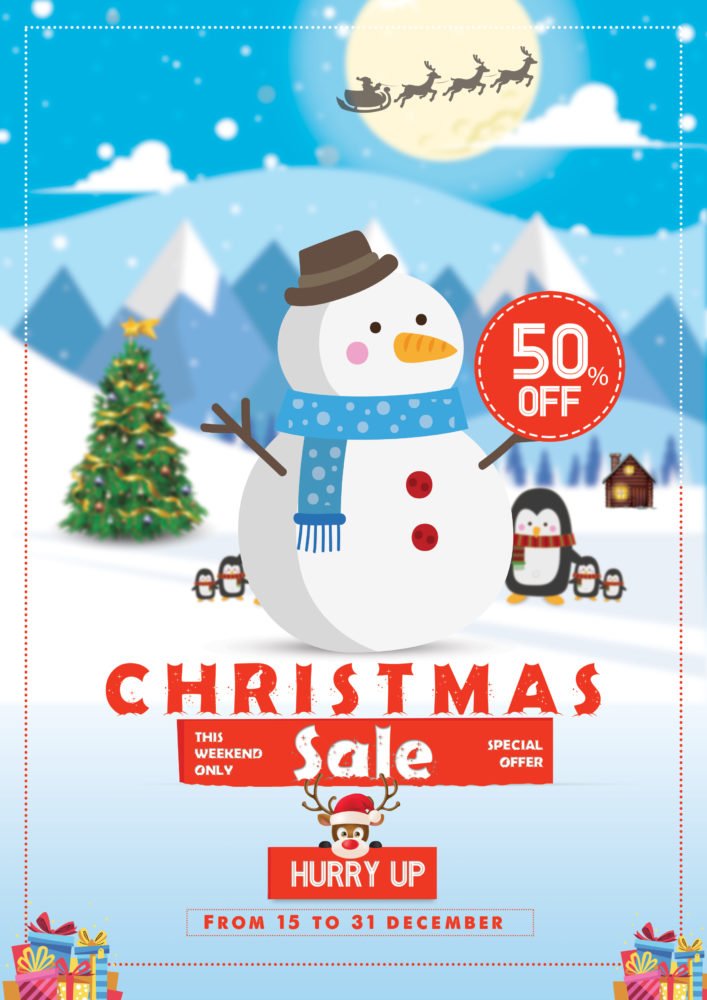 Christmas Sale Flyer PSD Template | FreedownloadPSD.com