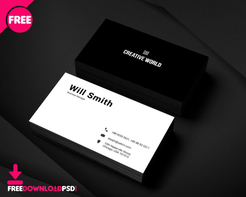 download free business card layer file
