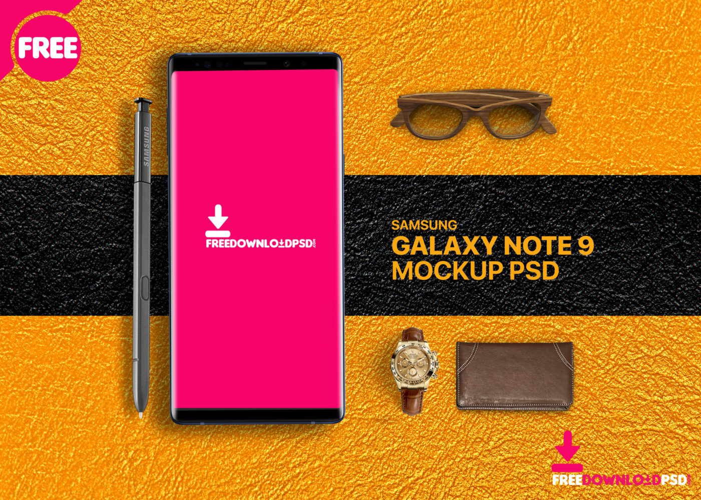 Download Samsung Galaxy Note 9 Mockup PSD | FreedownloadPSD.com