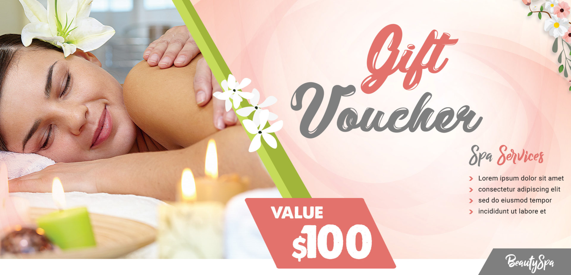 Spa Gift Voucher PSD Template FreedownloadPSD