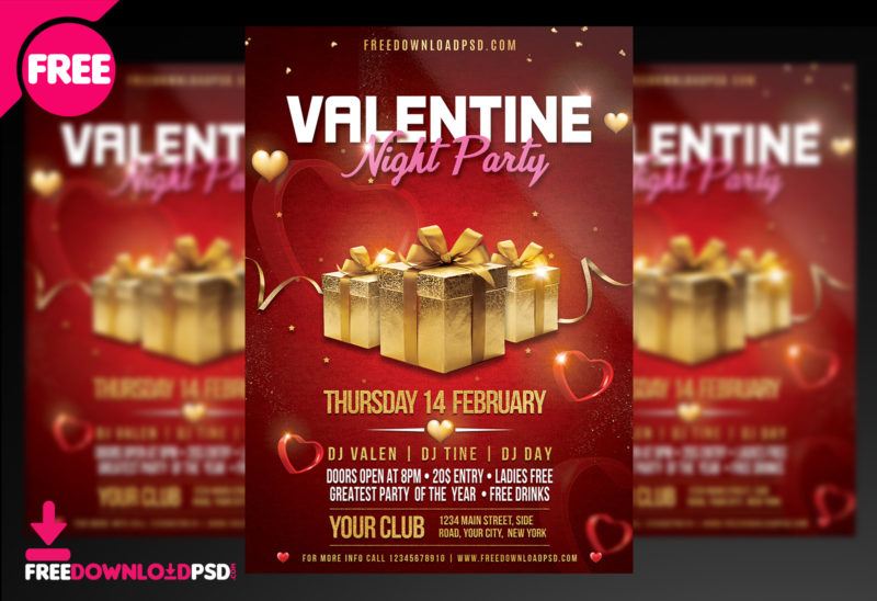 Download Valentines Day Flyer PSD Template. Associate the most romantic day of the year with the events organised by you. Download Valentines Day Flyer PSD Template. It is perfect to promote your valentines day party, dinner, fashion shows and many other events. Show your best organising skills and organize amazing romantic dinner dates. Valentines Day Flyer Template PSD is designed in a way to attract couples to celebrate their special day at your place. Valentines Day Flyer PSD Template is very beautiful and is modern in design. The colours used are subtle yet attractive. Valentines Day Flyer Template PSD gives perfect promotion to your valentines day club and party events. This Flyer is designed by professionals. It is fully editable. Valentines Day Flyer Template PSD can be customized and you can change text, content, image, objects and color palate as well.