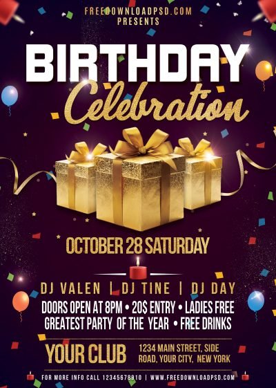 Birthday Flyer PSD Template | FreedownloadPSD.com