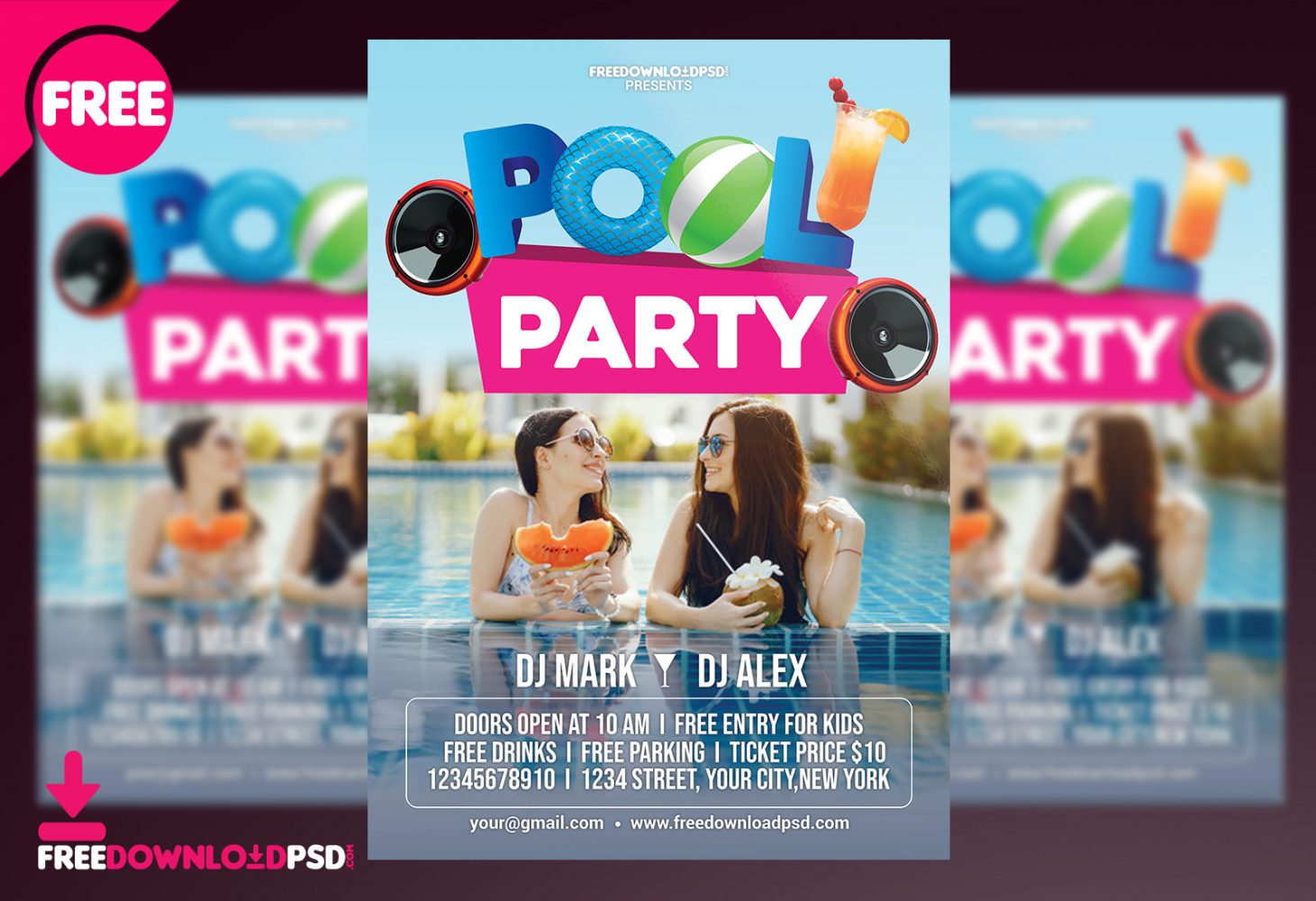 pool, pool Party, party, music, girls, enjoyment, pool party flyer, pool flyer, party flyer, flyer