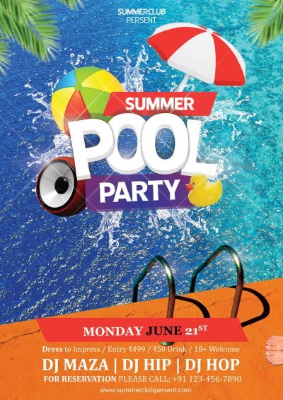 Pool Party PSD Flyer | FreedownloadPSD.com