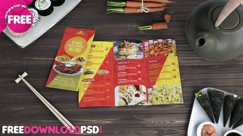 Restaurant Menu Card Freedownloadpsd Com