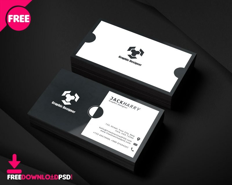 Modern Graphic Designer Business Card PSD Template FreedownloadPSD