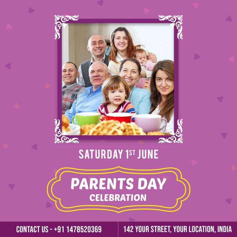 Parents day celebration flyer + Social media post | FreedownloadPSD.com