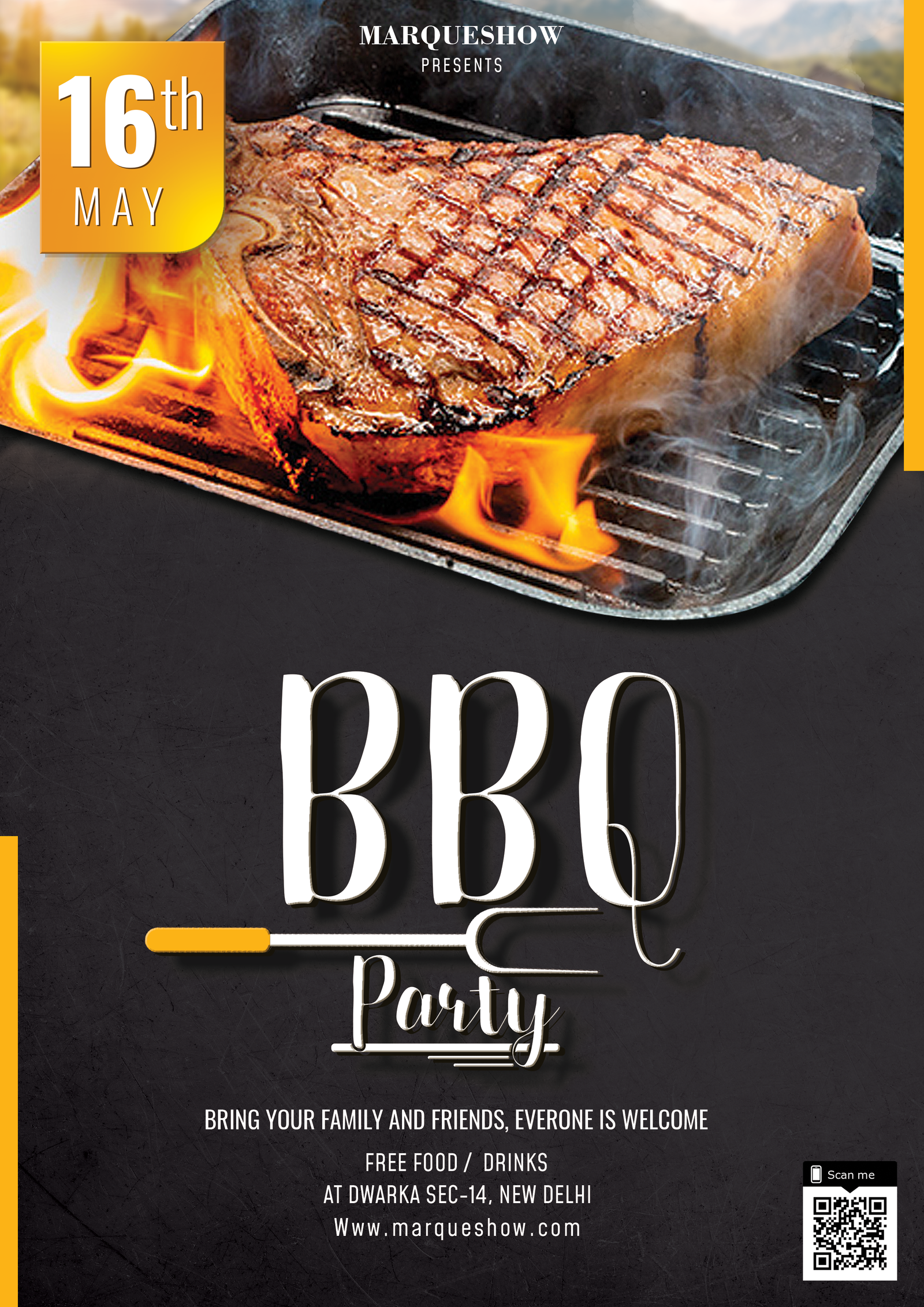 bbq fundraiser flyer template