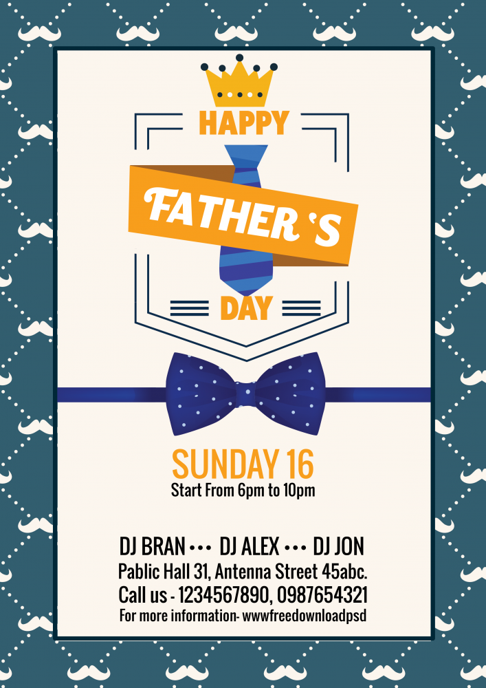 Father’s Day Flyer Template + Social Media Template