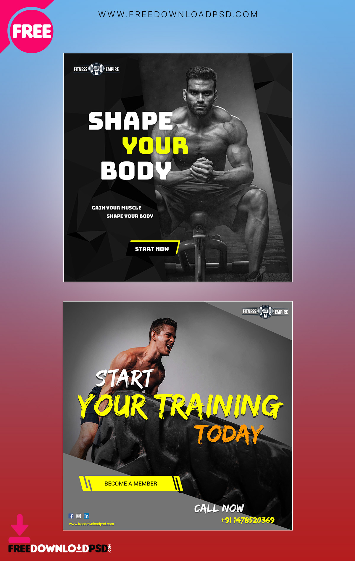 Personal Trainer Flyer Template in PSD, Publisher, Word, Pages