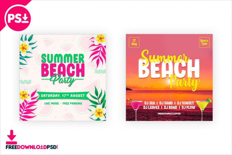 Summer Beach Party Social Media | FreedownloadPSD.com