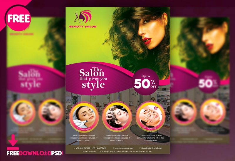 salon flyer templates free download