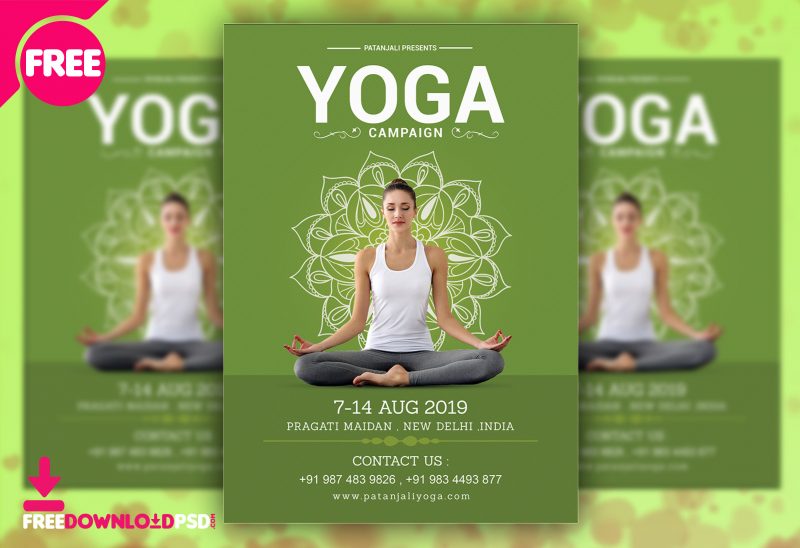 Download Yoga Campaign Flyer Free PSD | FreedownloadPSD.com