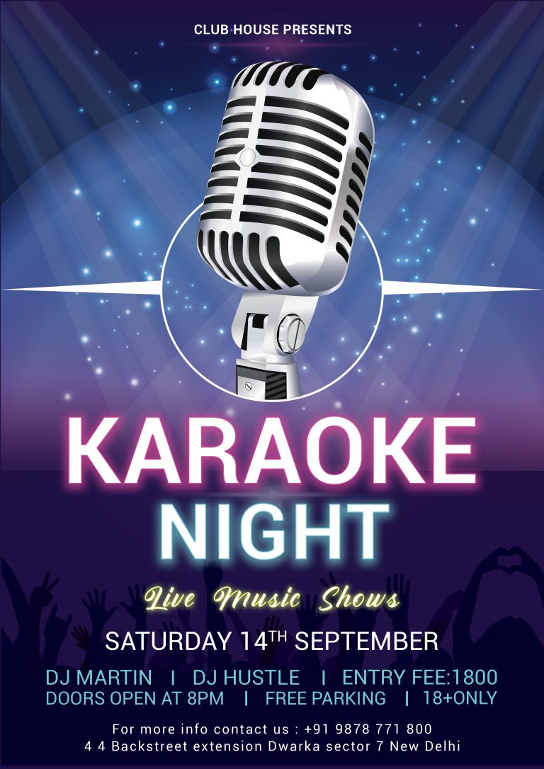 Karaoke Night Flyer Free PSD