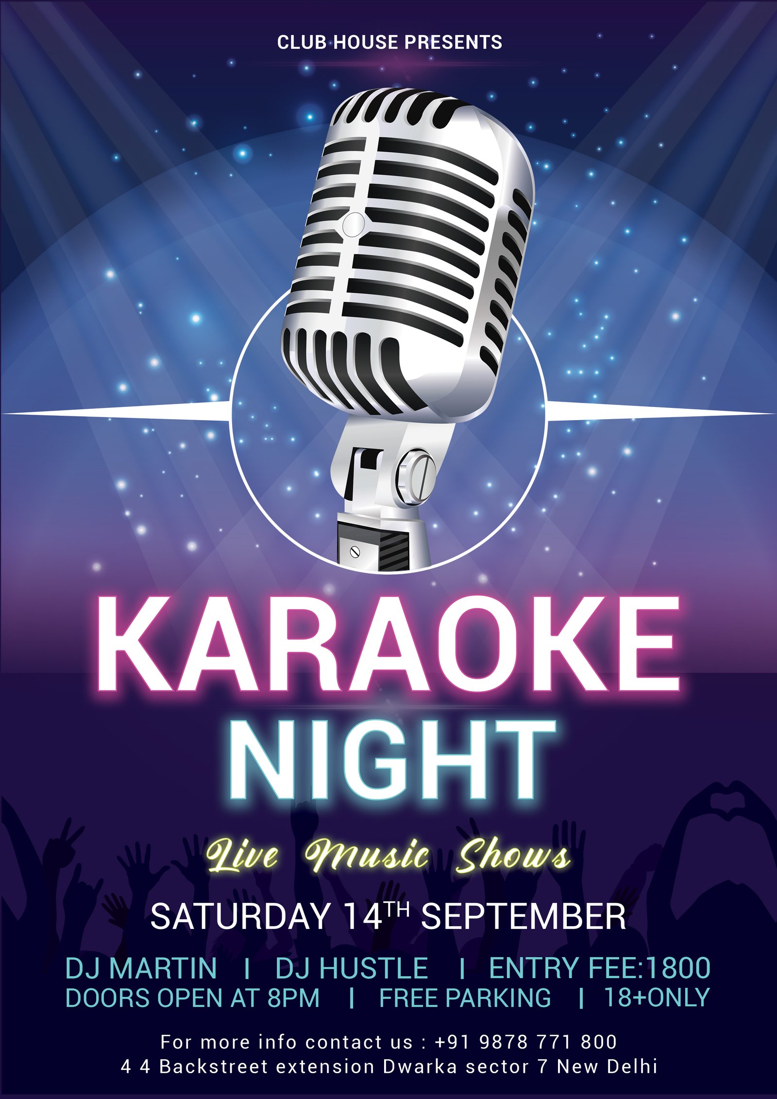 Karaoke Night Flyer Free PSD FreedownloadPSD