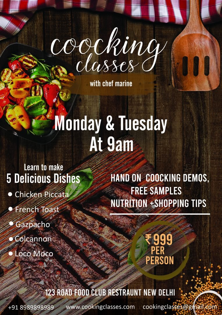 Cooking Classes Flyer Template Free PSD | FreedownloadPSD.com