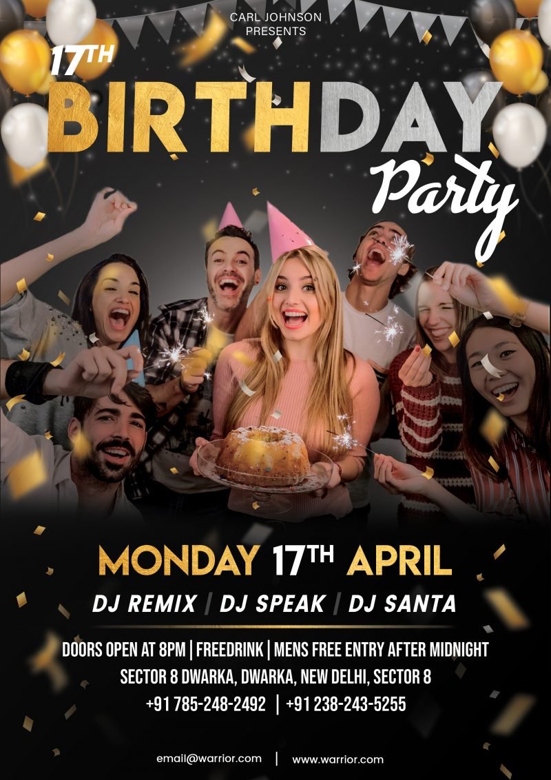 Birthday Party Flyer Free PSD | FreedownloadPSD.com