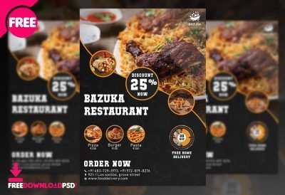 Food Restaurants Flyer Free PSD | FreedownloadPSD.com