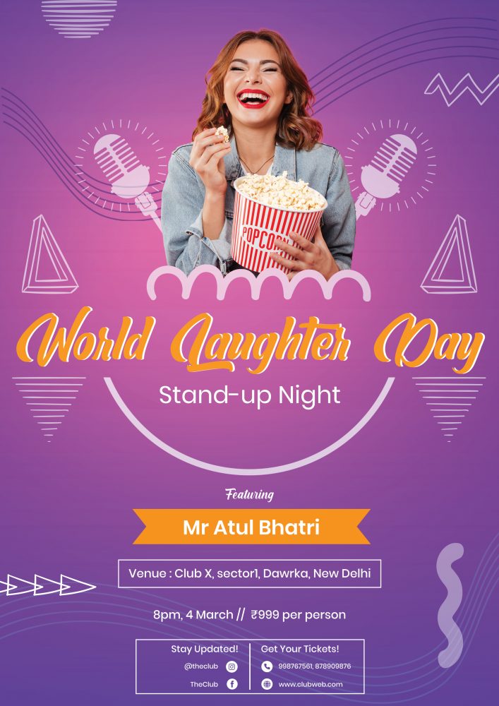FLYER, FREE FLYER, FREE PSD FLYER, WORLD LAUGHTER DAY, WORLD LAUGHTER DAY FLYER, FREE WORLD LAUGHTER DAY, PARTY FLYER, FREE PARTY FLYER, PHOTOSHOP FLYER, LAUGHTER, HAPPINESS, FREE PARTY POSTER, COMEDY FLYER, COMEDY NIGHT, STANDUP COMEDY