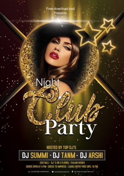 Night club party flyer template | FreedownloadPSD.com