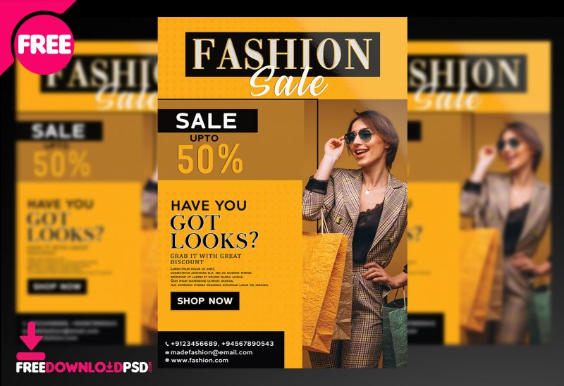 Fashion Clothing Sale Flyer Free PSD Template - 99Flyers