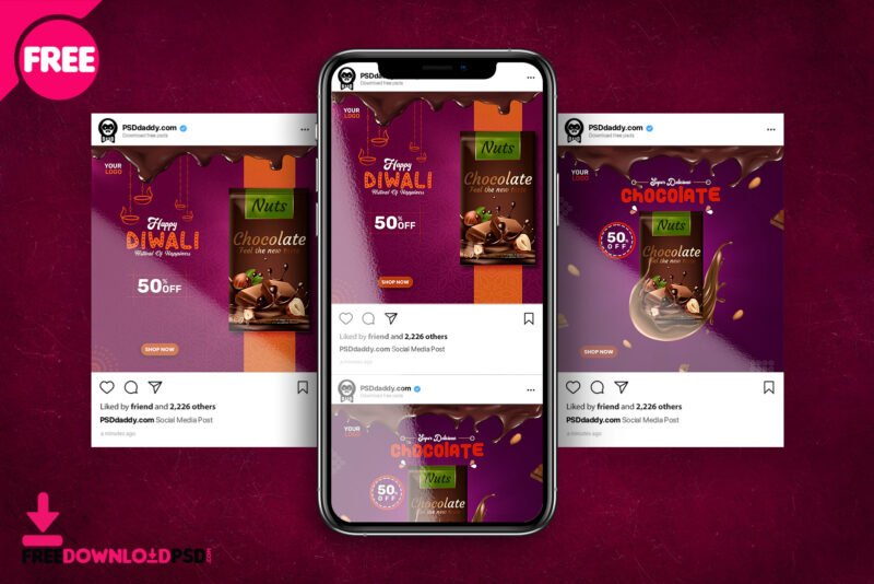 chocolate social media post