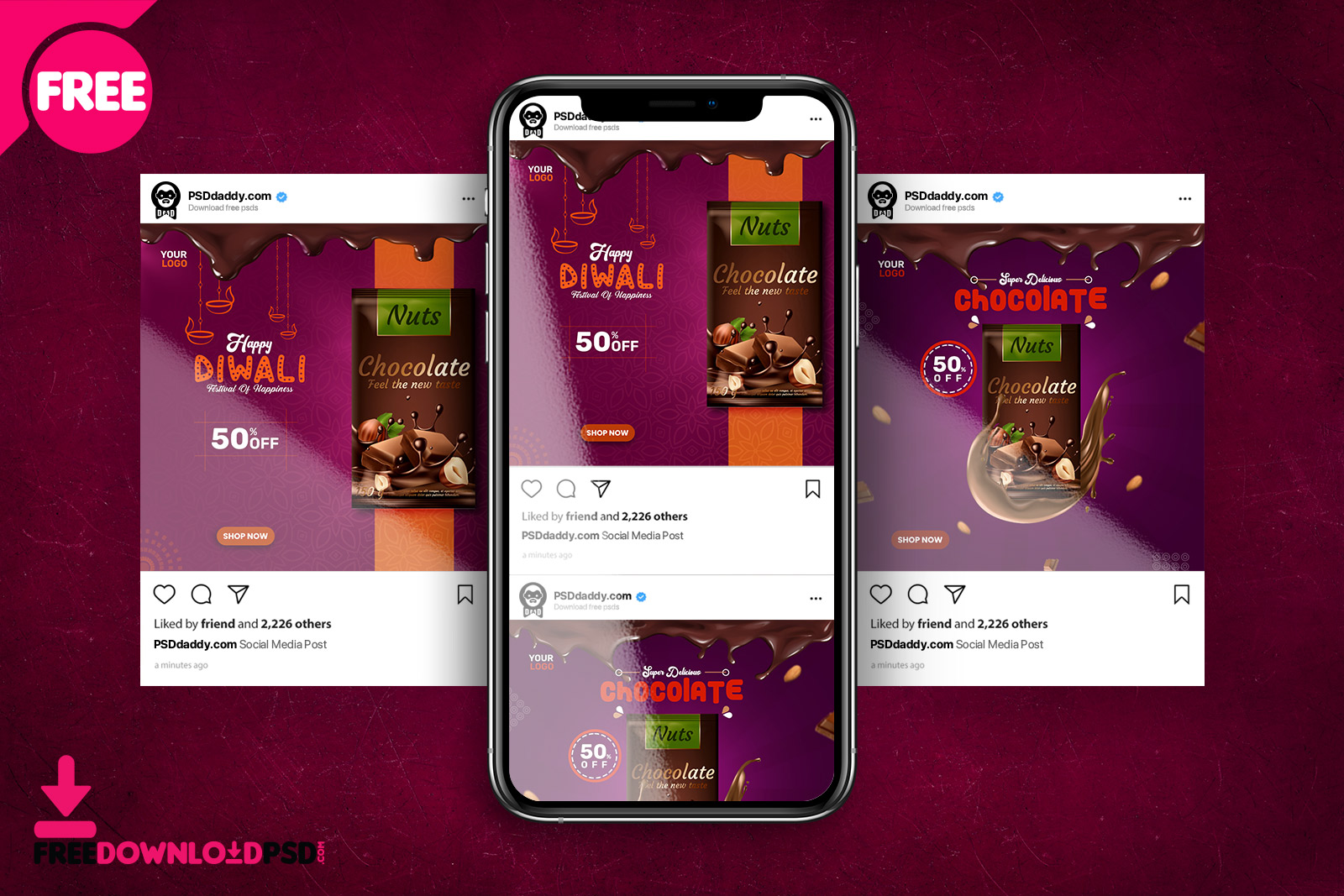 chocolate social media post