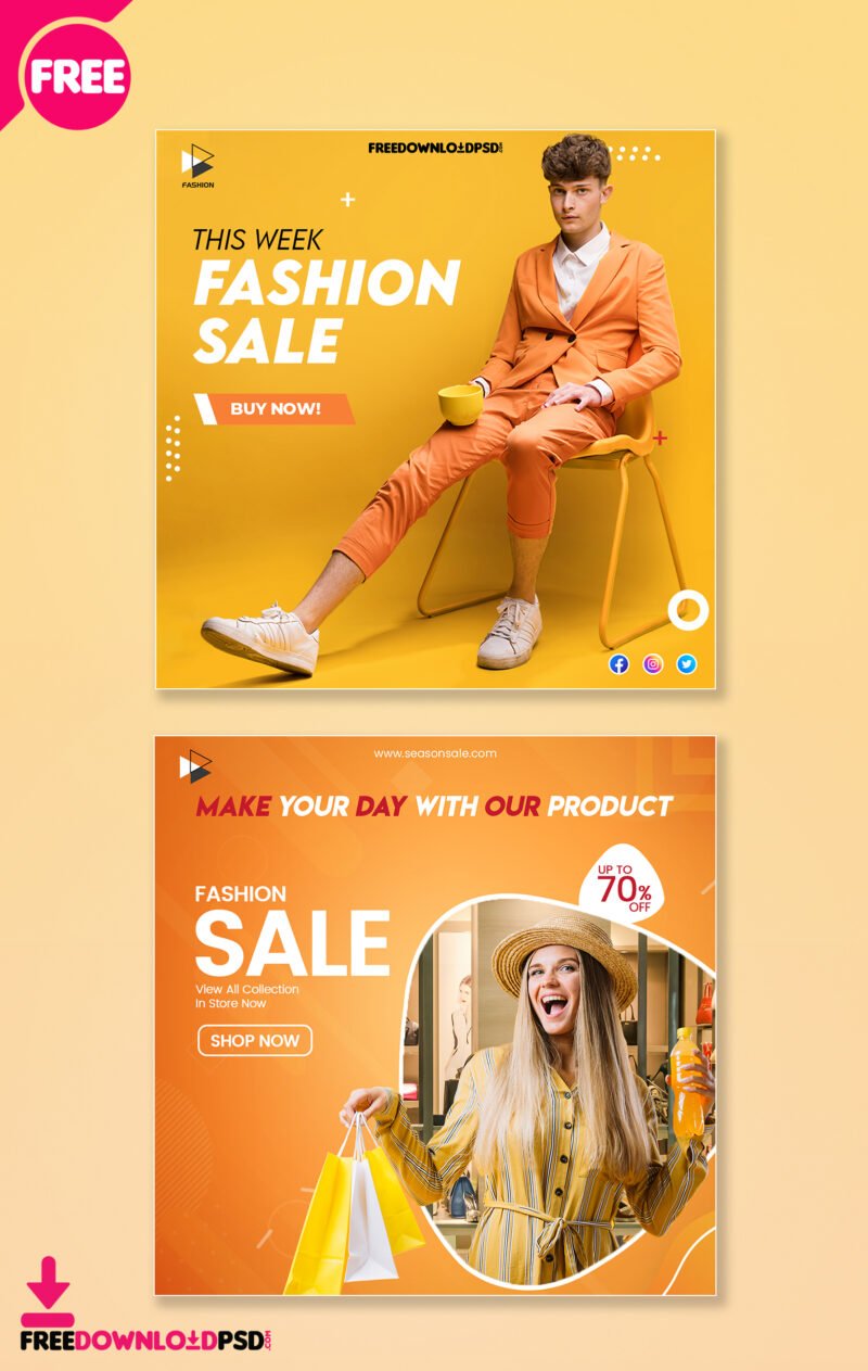 Fashion Sale Social Media Post | FreedownloadPSD.com